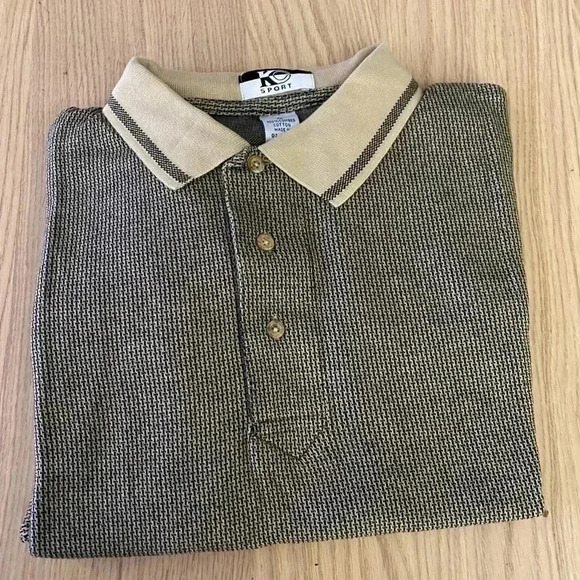 🆕KC Sport Tan/Brown Men Polo Shirt XL🆕 - Picture 5 of 7